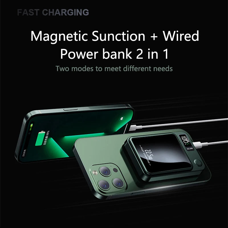 Power Bank Magnético Wireless de Carregamento Rápido